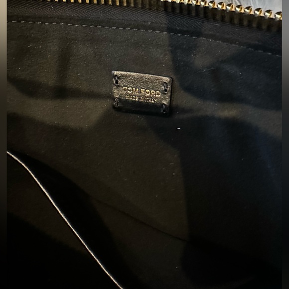 IN STORES  $5200 Tom Ford Black Croc Embossed Leather Carine Large Hobo Bag - Picture 13 of 16